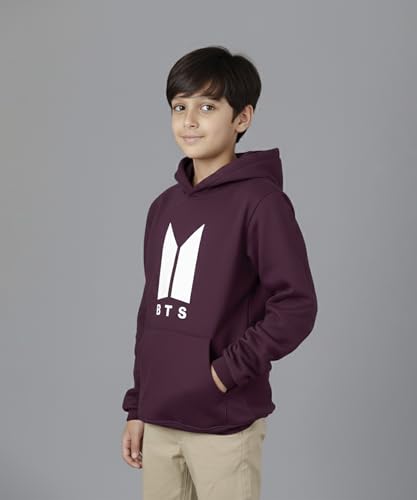 Image of KYDA KIDS Boys Cotton Regular Fit Hooded Neck Hoodies - Sweatshirt with Hoodies Full Sleeves Winter Wear, Long Sleeve Sweatshirts for Boys