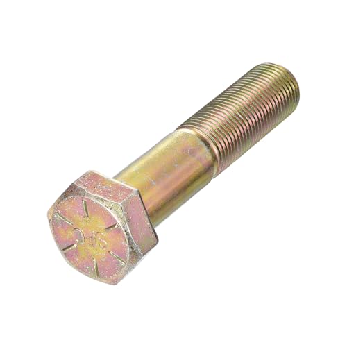Image of METALLIXITY Hex Bolts (3 /4-16x3) 1Pcs, Grade 8 Carbon Steel Zinc Plated Partial Threaded, UNF Fine Thread Hex Head Screw Bolt - for Furniture Repair, Yellow