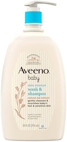 Aveeno Baby Daily Moisture Body Wash & Shampoo with Oat Extract, Hy...