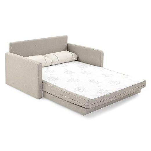 Sofá-cama Herval Casal Aurora, 2 Lugares, Linho Bege