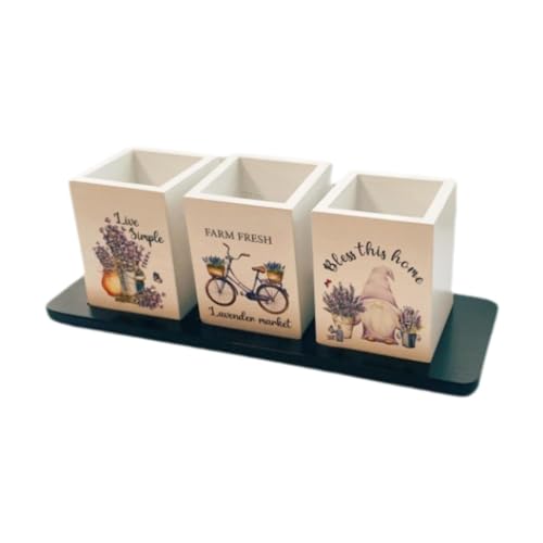 ＡＷＨＡＯ Porta Utensilios de Cocina, Versátiles Porta Cubiertos de Madera para Fiestas Y Decoración Del Hogar.