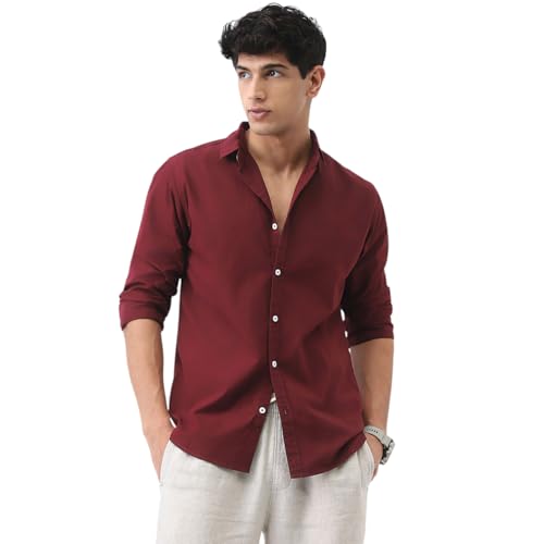 Image of Urbano Fashion Men's Cotton Full Sleeve Regular Fit Casual Solid Shirt