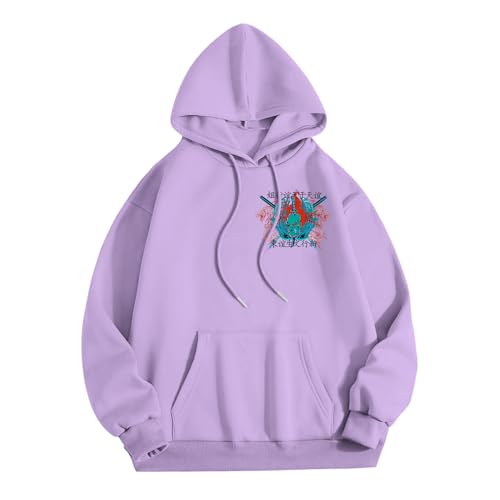 Japanese Hoodies for Men - Japanese Warrior Dragon Printed Pullover Hoodies - Loose Fit Pullover Top Fashion Clothes4