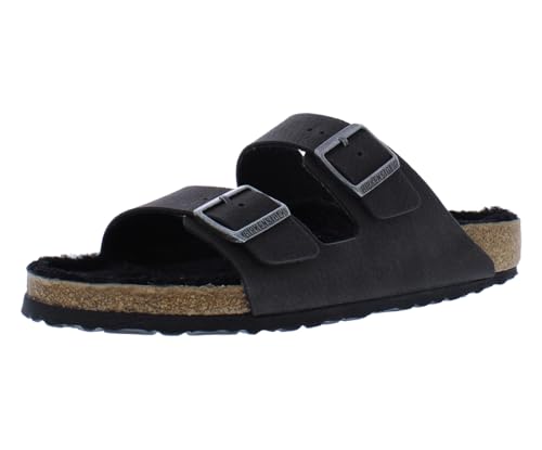 Birkenstock Arizona Unisex Shoes Size 9, Color: Desert Dust Black
