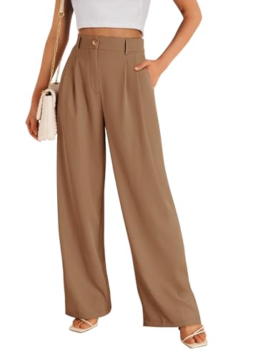Image of LILLUSORY Womens Wide Leg Dress Work Flowy Pants Business Casual Outfits