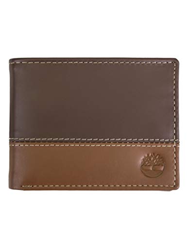 Timberland Men's Leather Passcase Trifold Wallet Hybrid