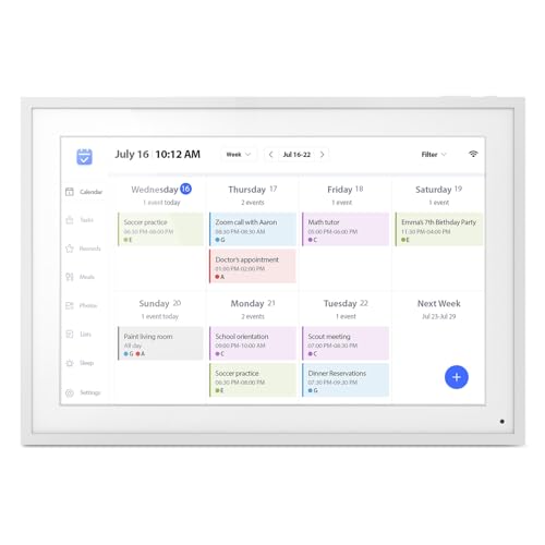 Aluratek AWFC15F - 15.6' Smart WiFi Digital Calendar, Photo Frame w/32GB Built-in Memory