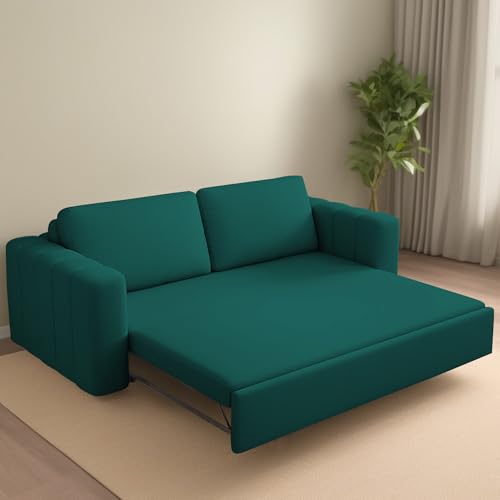 Image of Cisco 3 Seater Sofa Cum Bed for Home & Living Room (Pine) | Premium Fabric Modern Sofa Set | Comfortable Space-Saving Sofa Bed | Furniture for Home, Office & Living Room Decor