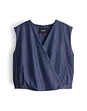 OPUS Damen Weste | Weste aus weichem Chambray Denim dark coastal blue, 38
