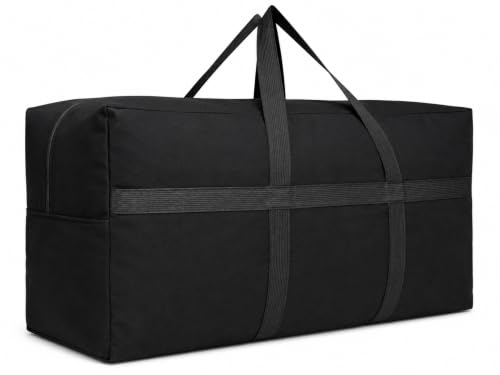 Image of DoYiKe Extra Large Canvas Storage Duffle Bag, Duffel Bag for Travel Black 280L