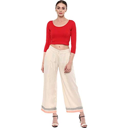 Image of Fressia Fabrics Women's Cotton Readymade Saree Blouse Stretchable Crop Top Choli Bustier Top
