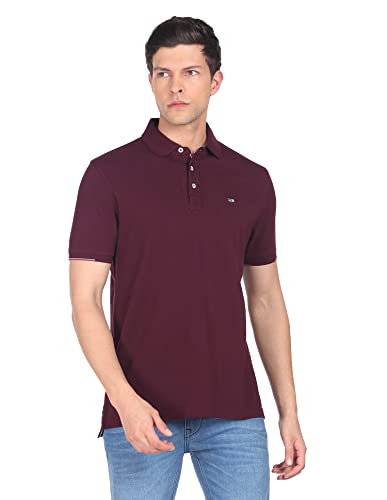 Image of Arrow Men's Solid Regular Fit Polo Shirt