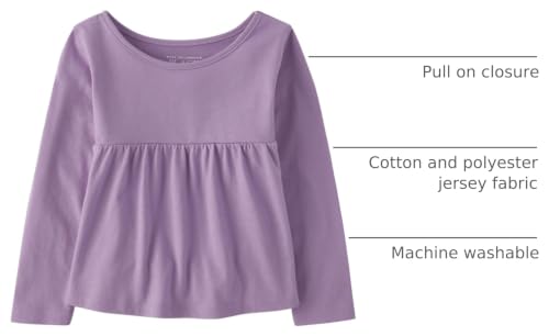 Image of The Children's Place Girls and Toddler Long Sleeve Everyday Casual Knit Shirt