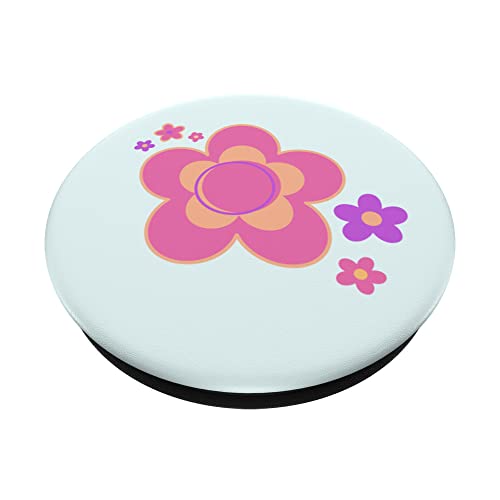 Bimbo Aesthetic Cyber Y2K Flower Cute Babygirl Mcbling 2000s PopSockets Swappable PopGrip, Black - Image 2