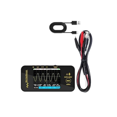 TIEOAXFT Osciloscopio portátil OT3 de 10 MH/z/48 MSa/s, for automoción, de Disparo único, con Pantalla LCD TFT de 3,2', Digital(OT3 (Standard))