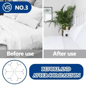 Miniatura 8 de TGOOD Correas de soporte de sábanas, clips de funda de colchón para mantener las sábanas en su lugar, bandas de cama ajustables, pinzas elásticas,