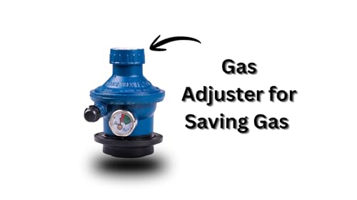 Image of INUS Kitchen Commercial Gas Saving Regulator, Fuel Efficient, Adjustable Flame & Gas Level Indicator, Imported Korean Zinc, Fire & Child Safe, Multipoint Holding, Commercial Use Only