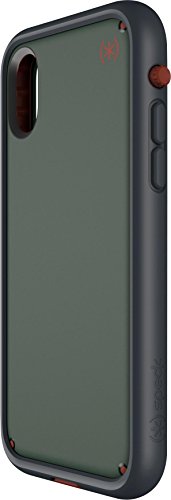 Speck Presidio Ultra iPhone Xs/X Case with Removable Ultra Grip Bumper, Grey/Terracotta (104050-6665)