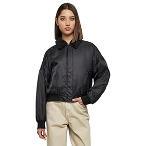 Urban Classics Ladies Pilot Bomber Jacket Bomberjack zwart Basics