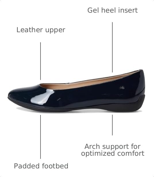 Image of Women's Genuine Leather Comfort Slip on Ballet Flats