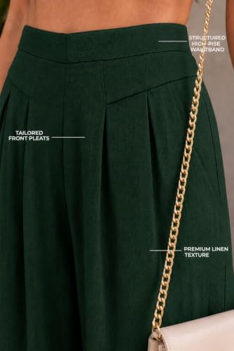 Image of Jawdrobe Women's Pure Cotton Flare Palazzo Pant | Wide Leg Trouser | Casual Office Wear | Relaxed Fit- Semi-Elastic High Waist