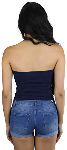 Image of ToBeInStyle Women's Cotton-Spandex Blend Stretchy Tube Top