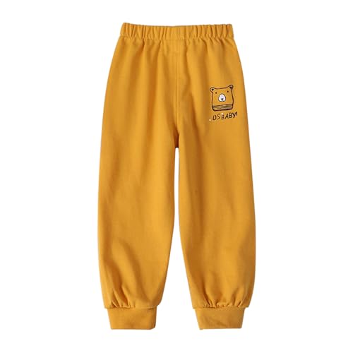 Betadog Toddler Girls Boys Sweatpants Kids Casual Athletic Pull-On Cotton Jogger Pants Boys (Yellow, 4-5 Years)2