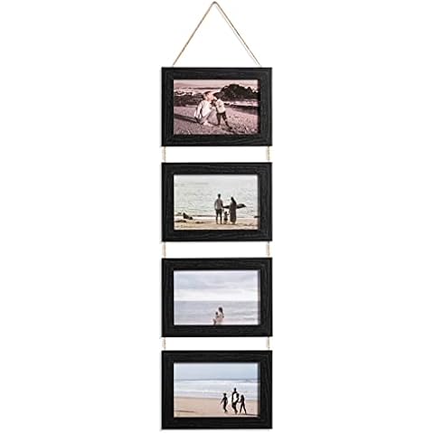eletecpro 4x6 Hanging Picture Frames, Black Cover