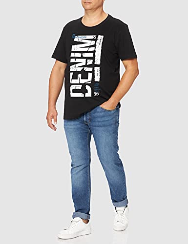 TOM TAILOR Denim Maglietta con Stampa Logo, Uomo