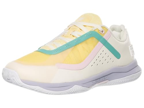 Fila Volley Burst 2 Womens Pickleball Shoes - Gardenia/Banana/B Medium / 8.5