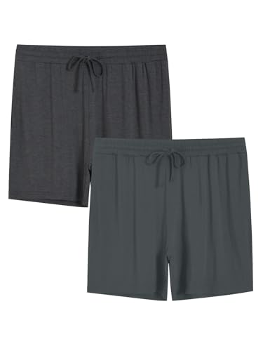 Latuza Men's 5 Inch Sleep Shorts Bamboo Viscose Pj Lounge Shorts with Pockets