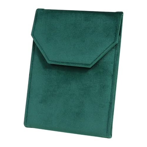 hougna Secure 2pcs Velvet Jewelry Organizer Pouch Bracelet Pearl Necklace Storage Wedding Favors Gifts Bag Fashion Packaging(Color 4)