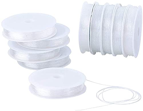 DIY Crafts Pack of 2 Rolls, 0.8mm, 2 Rolls, Stretchy Clear Elastic Stretch Crystal Thread String Cord for DIY Necklace Jewelry Making BRAC (Pack of 2 Rolls, 0.8mm)