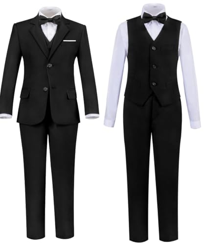 Image of Boys Suit for Kids Formal Slim Fit Tuxedo Suits Ring Bearer Outfit