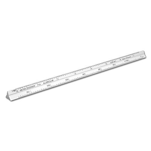 Image of Alumicolor Aluminum Engineer Metric Pocket Scale, 15CM, Silver