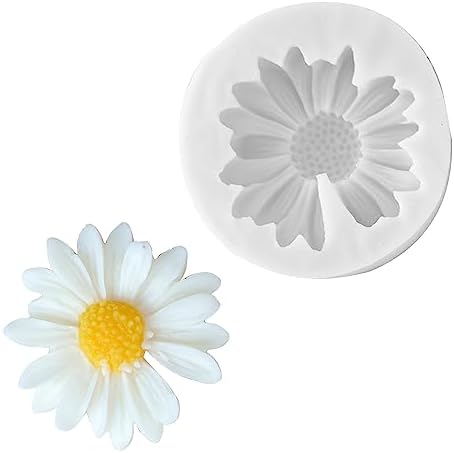 Molde Silicona FCKEMLDS Mini Molde De Silicona Para Flores De Margaritas, Moldes De Flores De Peonía De Rosas Para Decoración De Pasteles De Flores, Decoración De Cupcakes, Caramelo De Chocolate, Pasta De