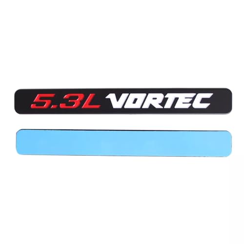 Image of Hood Door Side Emblems Engine 3D Badge Nameplate Decals Fits for 5.3l Vortec 2PCS (Black Red White)