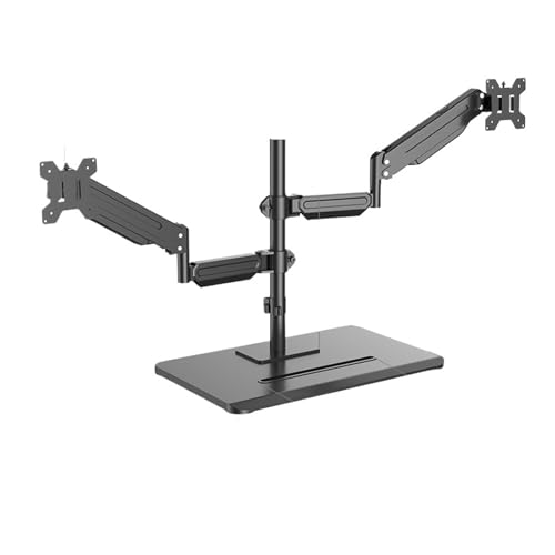 Support d'écran sans perçage double bras articulé pneumatique