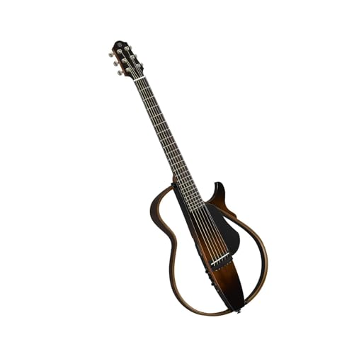 Image of Yamaha SLG200S TBS Steel String Silent Guitar with Hard Gig Bag, Tobacco Sunburst | Mahogany Body and Neck, Rosewood Fingerboard and Frame, Srt-Powered Preamp with Effects, Line and Phone Out