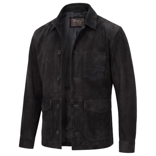 Image of Suede Leather Jacket Men - Real Lambskin Suede Casual Leather Jackets For Men - Mens Suede Jacket