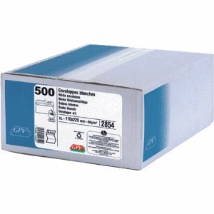 Enveloppes blanches DL 110 x 220 mm sans fenetre grand paquet de 500 pour bureau