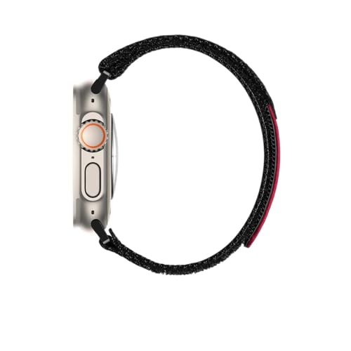 ULTIMAL ���C�h�o���h Apple Watch 49mm 45mm/44mm/42mm�ɑΉ� �y�ʃi�C�����X�|�[�c�X�g���b�v ���� �ʋC�����[�v�f�U�C�� iWatch Series 8/7 6/5/4/SE/SE2 3/2/1 Ultra�p (49m