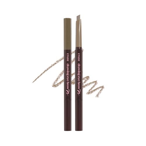 Image of ETUDE Drawing Eye Brow Pro (Light Brown) Eyebrow Pencil for women, Microblading, Long Lasting, Soft Textured Natural Daily Look, Korean Makeup, Beauty (0.008 Ounce)