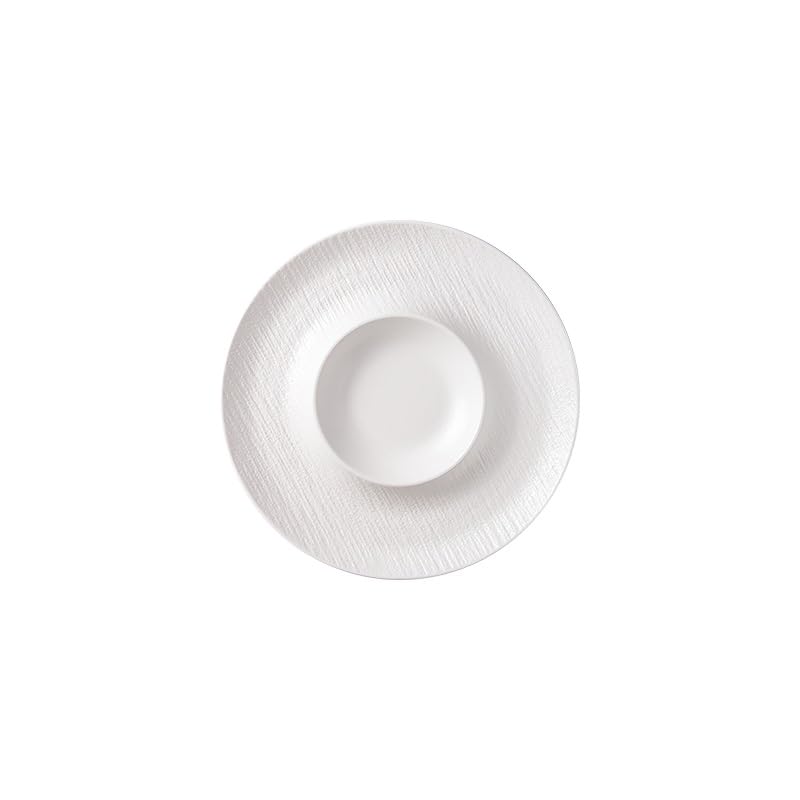 Piatto da Cena Piatti Piatto Piatto di pasta in ceramica a forma cappello paglia, piatto zuppa, salsa soia, creativo for ristorante occidentale Piatto Piatto Piatti piani Impilabili