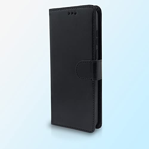 Image of Pikkme Realme C33 Flip Case Leather Finish | Inside TPU with Card Pockets | Wallet Stand and Shock Proof | Magnetic Closing | Complete Protection Flip Cover (Black)