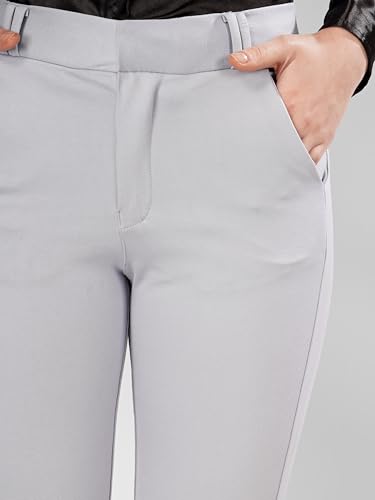 Image of modny Formal Trousers for Women Premium Polycotton, Regular Fit, Straight Pant for Girls | Ideal for Office, College & Professional Wear
