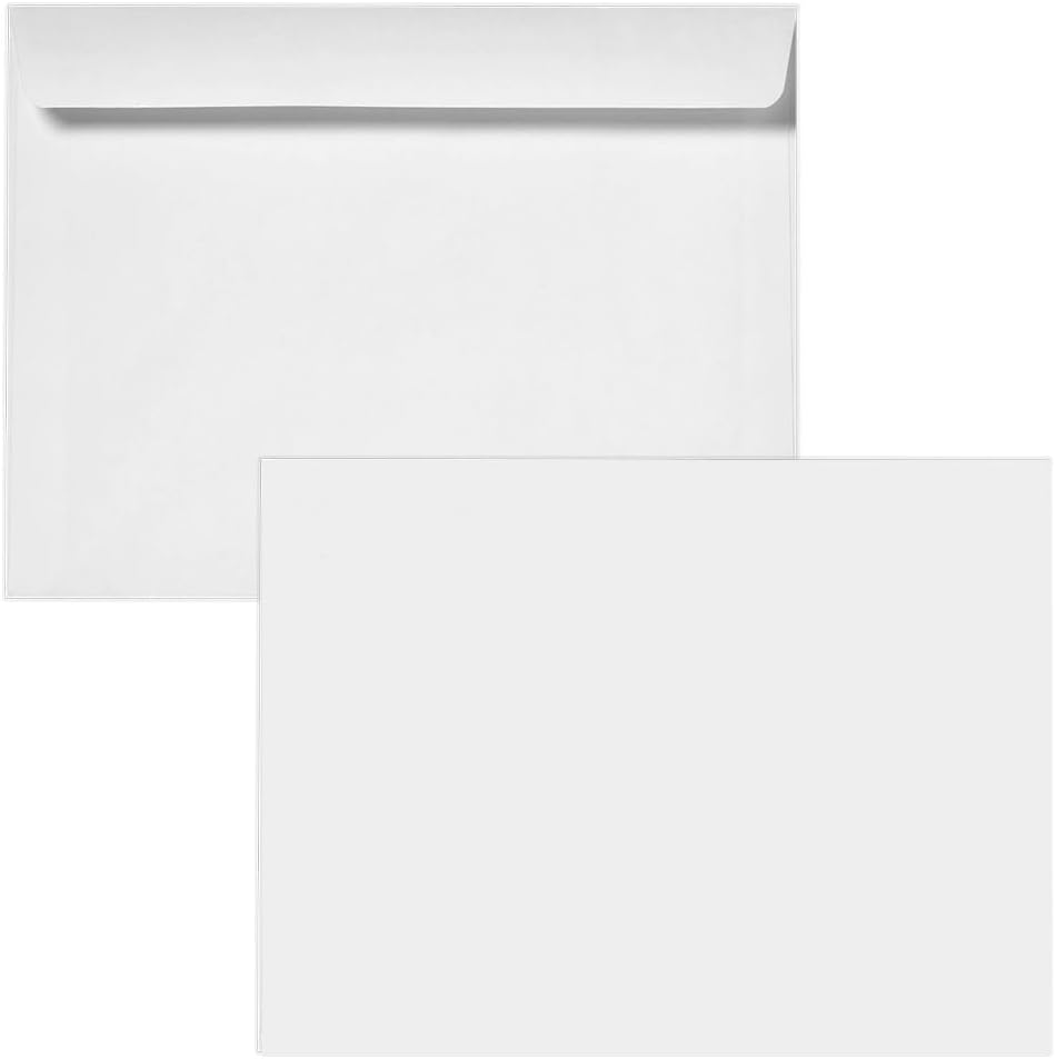 9 x 12 Booklet Envelope - Open Side - 28# White - (9 x 12) - Large Envelope Series (Jumbo) (250)