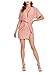 Floerns Women's Deep V Neck Twisted Plunging High Slit Mini Party Dress Pink Small