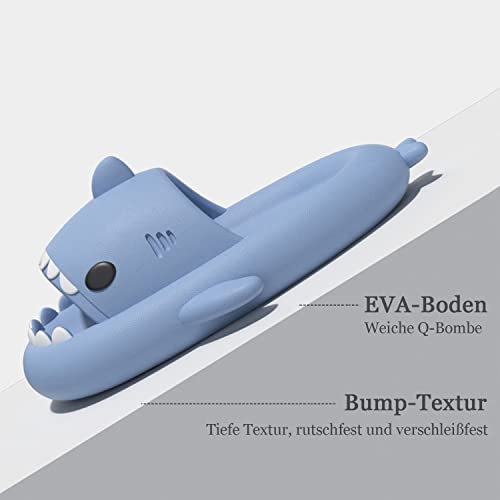 XPKWS Shark Slides for Women and Men Unisex Cloud Slippers Adult Novelty Beach Sandals with Thick Sole4