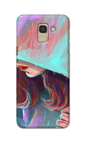 Image of PRINTFIDAA Pretty Woman Under The Umbrella Painting Printed Designer Hard Case for Samsung Galaxy J6 (2018) (5.6 inch) / Samsung On 6 (2018), J600F / DS Back Cover -(e) RPM1007